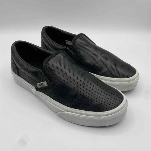 Vans UNISEX IN PELLE SLIP-ONS BLACK | eBay