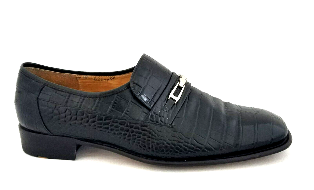 PabDer Black Crocodile Leather Loafers Made in ITALY  display picture 1