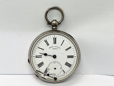 ANTIQUE VINTAGE OLD SOLID SILVER GENTS POCKET WATCH
