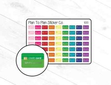 1220 Credit Card Planner Stickers.