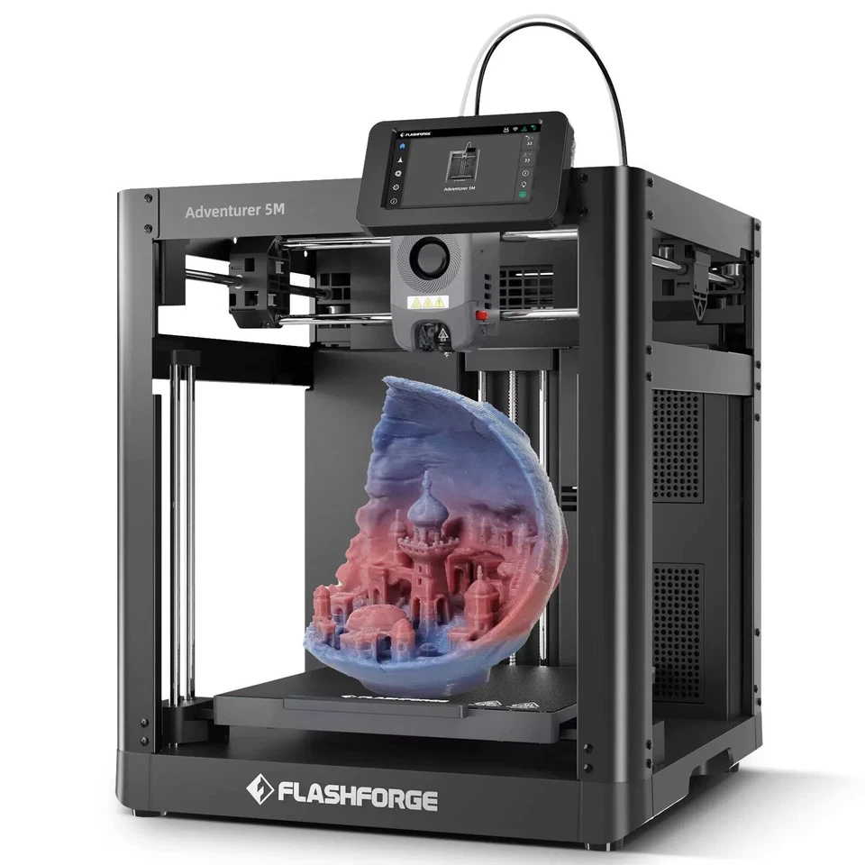FLASHFORGE 3D Printer Adventurer 5M Core XY Fully Auto Leveling Max 600mm/s US - Image 2 of 4