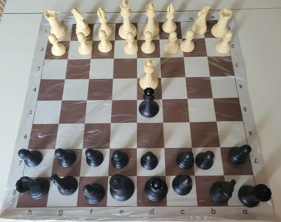 BROWN VINYL TOURNAMENT CHESS BOARD HIGH QUALITY *NEW*