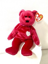 TY VALENTINA Pink Bear Plush Valentine  s Day Tags