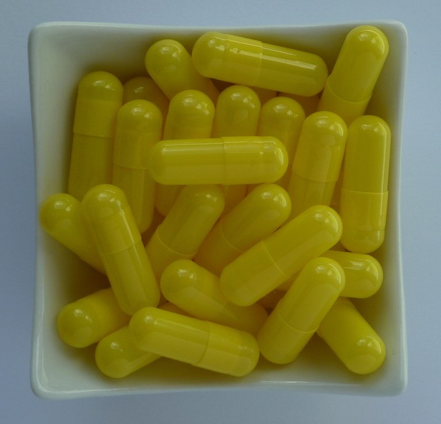 1000 Empty Gelatine Gelatin Yellow Colour Size 00 Capsules Self Fill