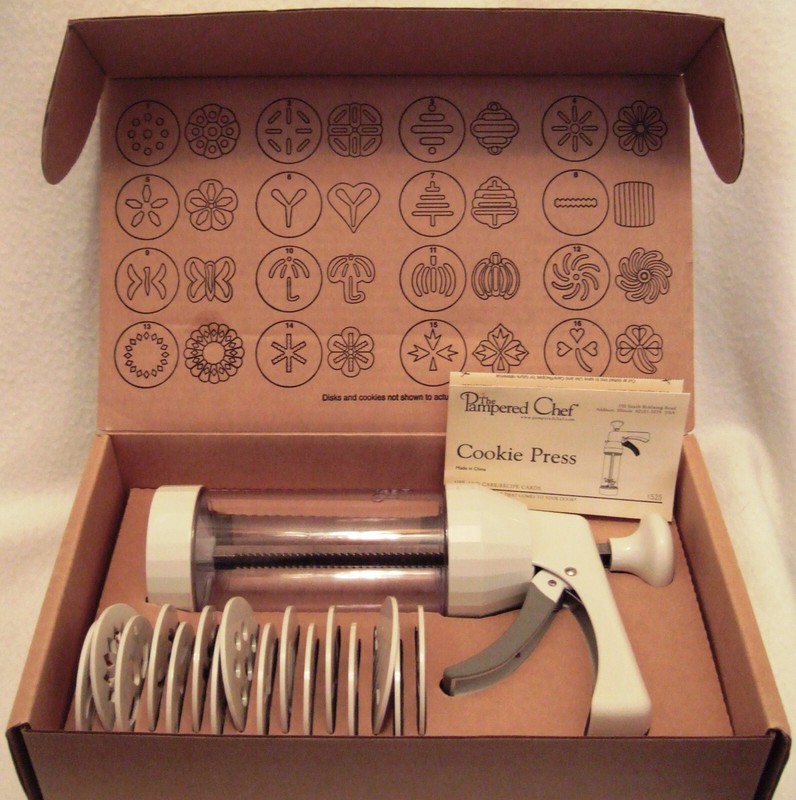 Pampered Chef 16 Disc Cookie Press #1525