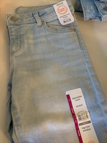 NWT Wonder Nation Jeans 12 Girls Light Wash KT Skinny Mid Rise Blue Stretch - Picture 4 of 10