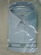 NWT  Arrow Bradstreet Men's Dress Shirt, Button Front, Straight Collar, Blue