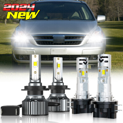 For Hyundai Entourage 2007-2010 H7 H11B LED Headlight High&Low Beam Bulbs 6500K