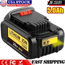 20V For DeWalt 20 Volt Max 5.0 Ah Lithium Ion Battery DCB206-2 DCB205-2 tools
