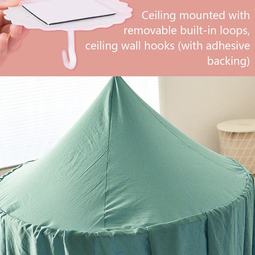 Baby Kids Princess Bedroom Bed Canopy Round Dome Mosquito Net Fly-~,C - Picture 11 of 14