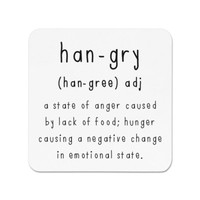 Hangry Definition KüHlschrankmagnet - Hungrig WüTend Essen Lustig