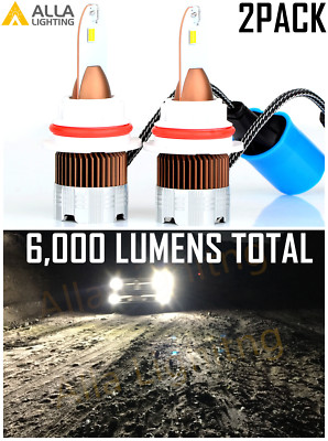 AllaLighting Copper LED Pure White 9007 Headlight Bulb Replacement High Low Beam