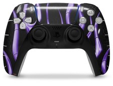 Skin Sony PS5 Controller Metal Flames Purple