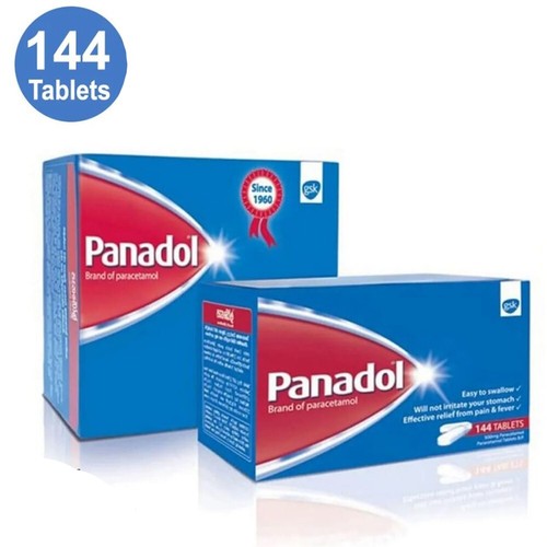 Panadol 144 Tablets Paracetamol 500mg Pain Killer for Headache & Fever