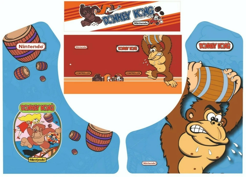 Donkey Kong Themed Bartop Arcade Graphics
