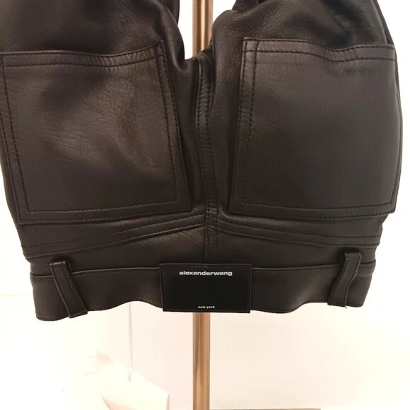 Alexander Wang Mini Tote in pelle linea jeans 5 tasche Nero