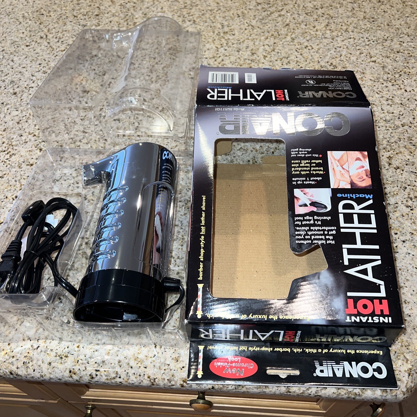 Conair Instant Hot Lather Shaving Cream Machine Chrome Model HLM11CH