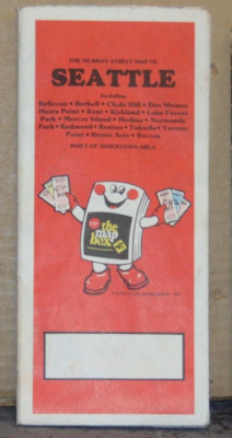 1983 Map Box Street Map of Seattle, Washington