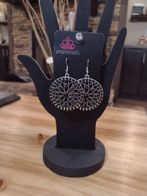 Paparazzi Jewelry ~ Beautiful MERRY MANDALAS ~ Black Earrings