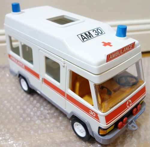 1987 Geobra Playmobil 3456 Ambulance Toit Blanc Complete! - Imagen 11 de 13