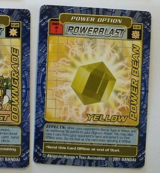 DIGIMON YELLOW POWER BEAN POWER OPTION POWERBLAST CARD # ST-116 | eBay