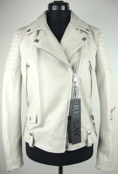 Replay Damen Jacke Leather Jacket Lederjacke Bikerstyle Gr.S Neu Mit Etikett-image