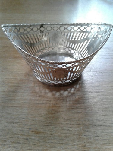 CESTA HOLANDESA ANTIGUA PLATA SÓLIDA SIGLO 18 - Imagen 1 de 8
