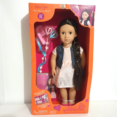 NEW Our Generation Doll Kaelyn From Hair To There Comb Clips Braids In Box BNIB