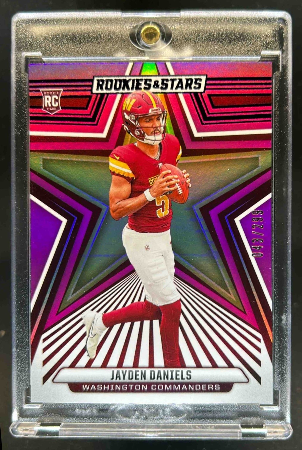 2024 Panini Rookies & Stars Jayden Daniels RC Purple #43/299 Commanders