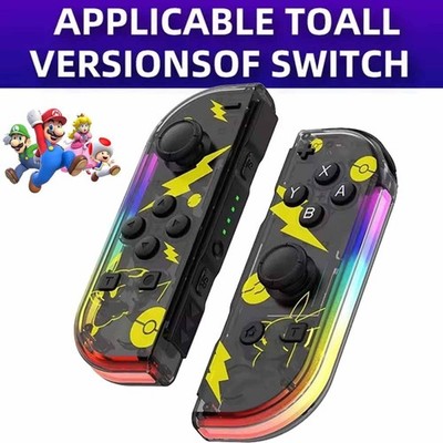 Für Joy Con Controller mit LED inkl 2er Set für Nintendo Switch Wireless Gamepad