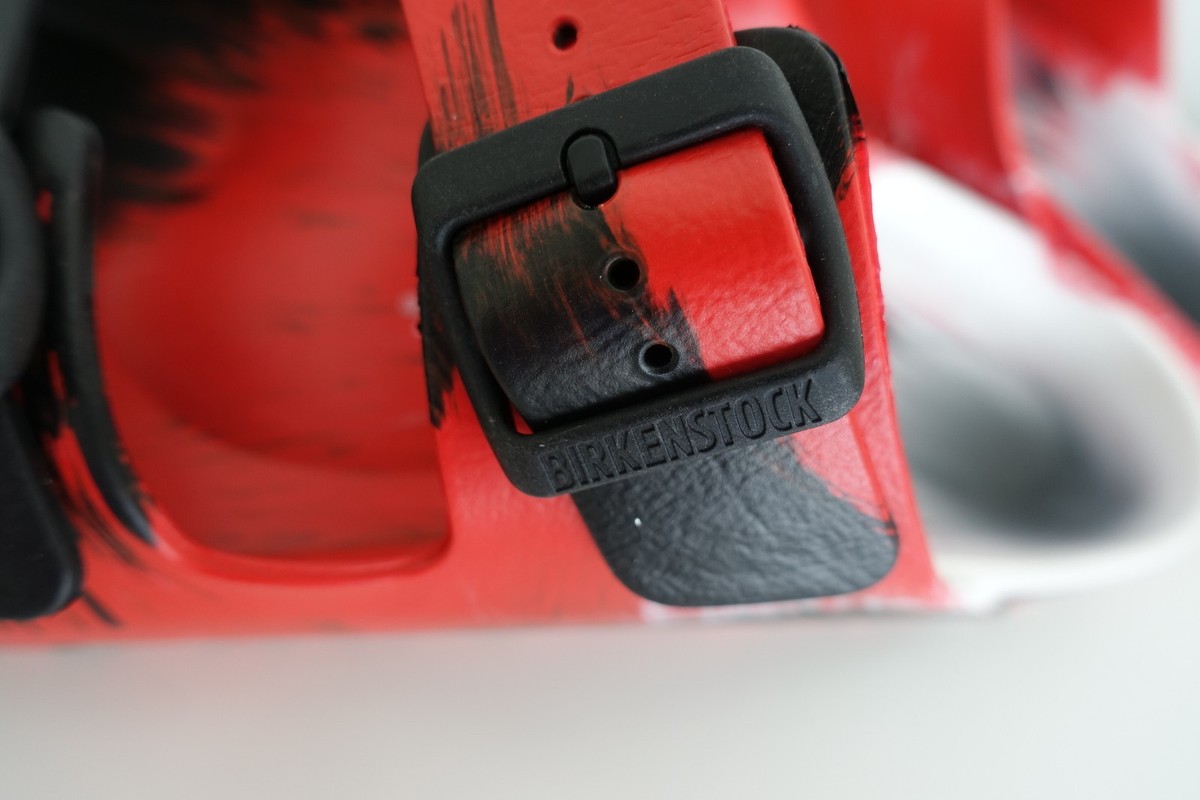 Birkenstock Arizona EVA Red Black White Buckle Strap Sz 45 US 12 Men 1019083 New Sz 43 US 10 Men Birkenstock Arizona EVA Red Black White  main image 2