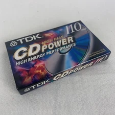 TKD CD Power High Bias High Energy 110 min Blank Cassette Tape FACTORY SEALED