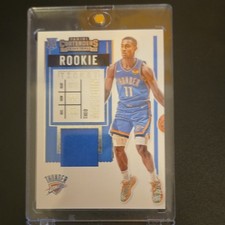 Panini 2020-21 Contenders Théo Maledon Rookie Ticket Swatch Thunder NBA Card. rookie card picture