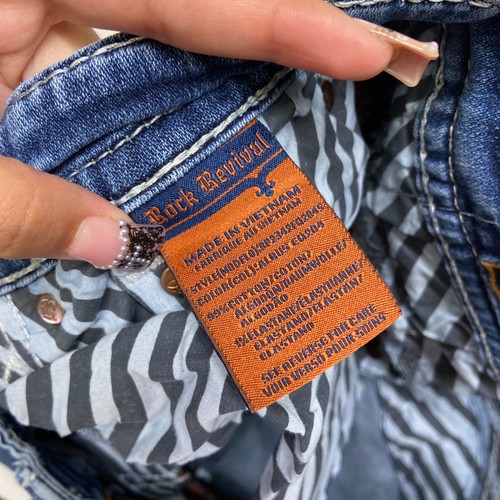 Jeans THRASHED Rock Revival Albus Relaxed Taper Uomo 34 Blu Elasticizzato Comfort - Foto 16 di 20