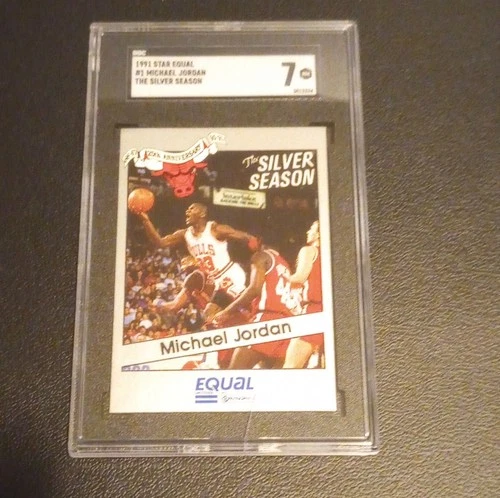 Star Michael Jordan 1990-91 25th Anniversary #1 SGC 7 Basketball Card