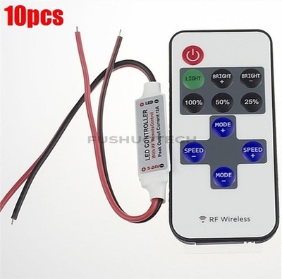 10Pcs 11 Keys Switch Control Dimmer   Remote 5V 12V 24V Rf For Mini Le uw #xh