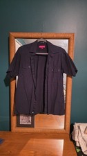 Supreme USA made Cotton Button Shirt Navy Blue