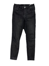 Pantalones de mezclilla ajustados de tiro alto Mavi Tess talla 27 Tribeca negros elásticos hasta el tobillo