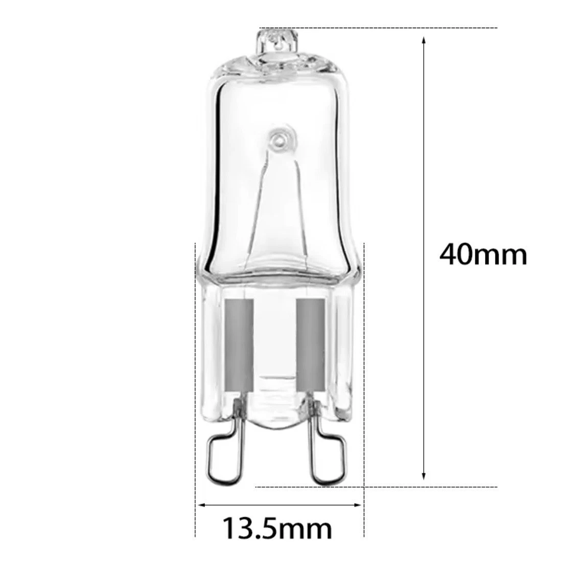 2 x G9 Halogen Lamp Dimmable 25W Soft Warm White, 230V, Bi-Pin, Oven, Microwave
