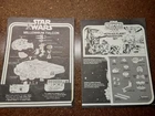 Vtg Star Wars Hoth and  Millennium Falcon Instructions Original Kenner-damaged