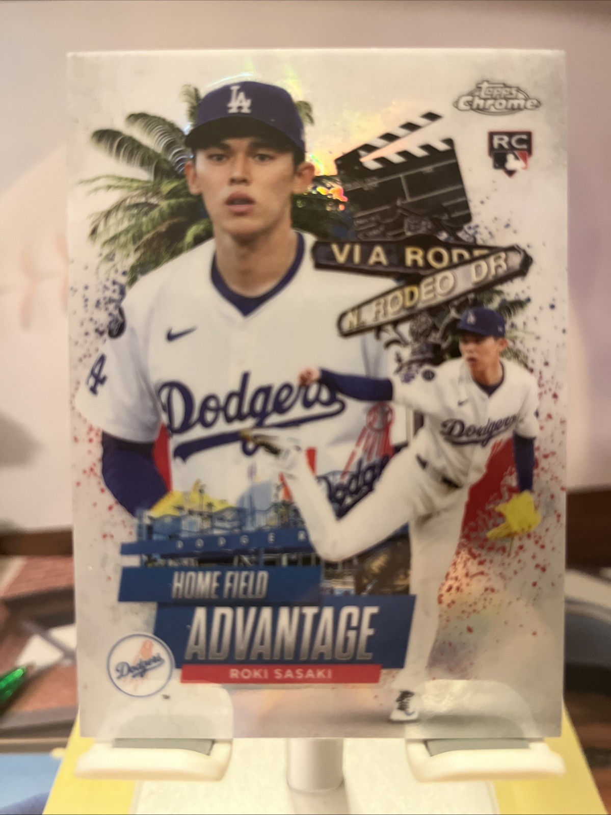 2025 Topps Chrome Update Roki Sasaki Home Field Advantage HFA RC HA-41 Dodgers