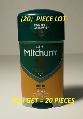 *20 PC Lot* MITCHUM Men SPORT 48HR Gel DEODORANT 2.25oz *NEW & SEALED