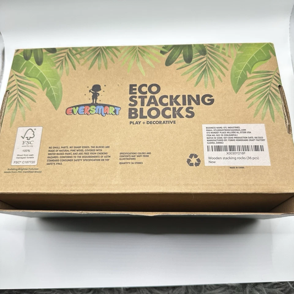 70 Wooden Balancing Stacking Stones Rocks Building Blocks Set Sorting Montessori - Image 4 of 4