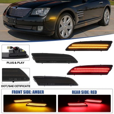 2X Vorne/Hinten LED Seitenmarkierungsleuchten Für 2004-2008 Chrysler Crossfire