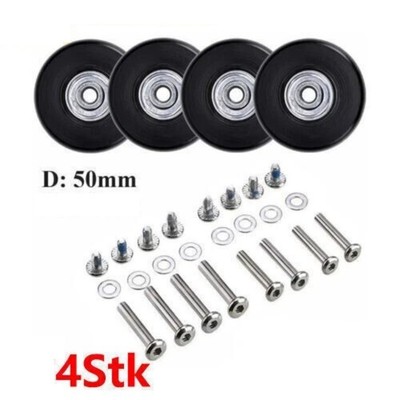 4x Kofferrollen Für 50x18mm Gummi Rollen Räder Mute Gepäck Koffer Ersatz Wheels