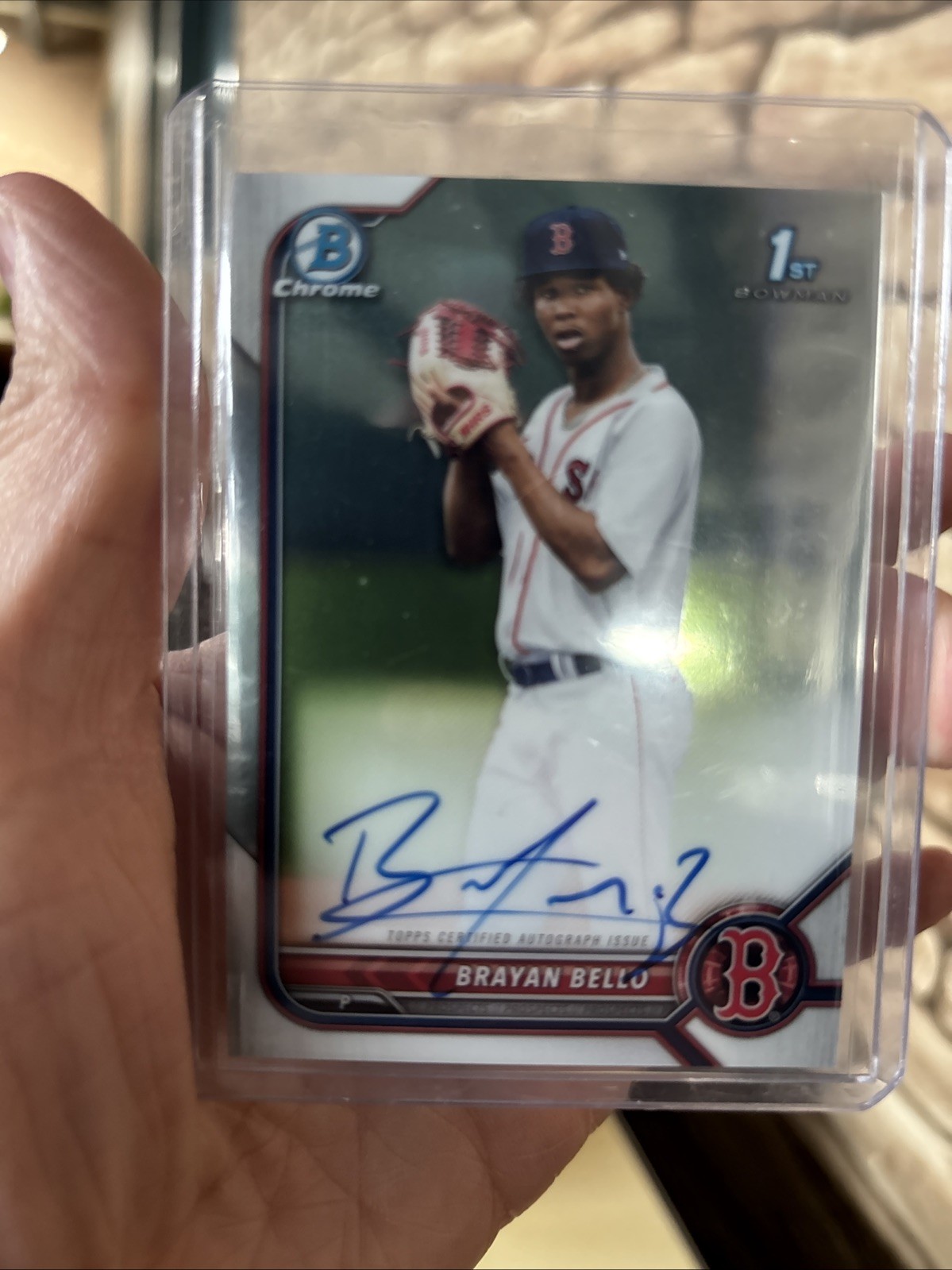 Brayan Bello 2022 Bowman #CPA-BB Chrome Prospect Autographs Auto Boston Red Sox