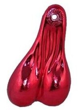 Truck Nuts Metal Coated, 8" Tall Series, Made in USA Red