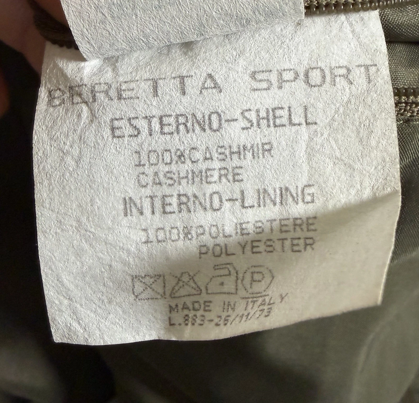 Beretta Sport Thermore Quilted Field Jacket Mens Cashmere Olive Green 54 Italy - product detail image 9