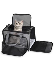 Carriers Soft-Sided Cat Carrier,Ventilation Pet Carrier,4 Zipper Opening Grow...