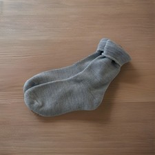 VTG Ladies Socks Sport Gray Cushioned Super Soft Ankle 9-11 90's Roll USA Made